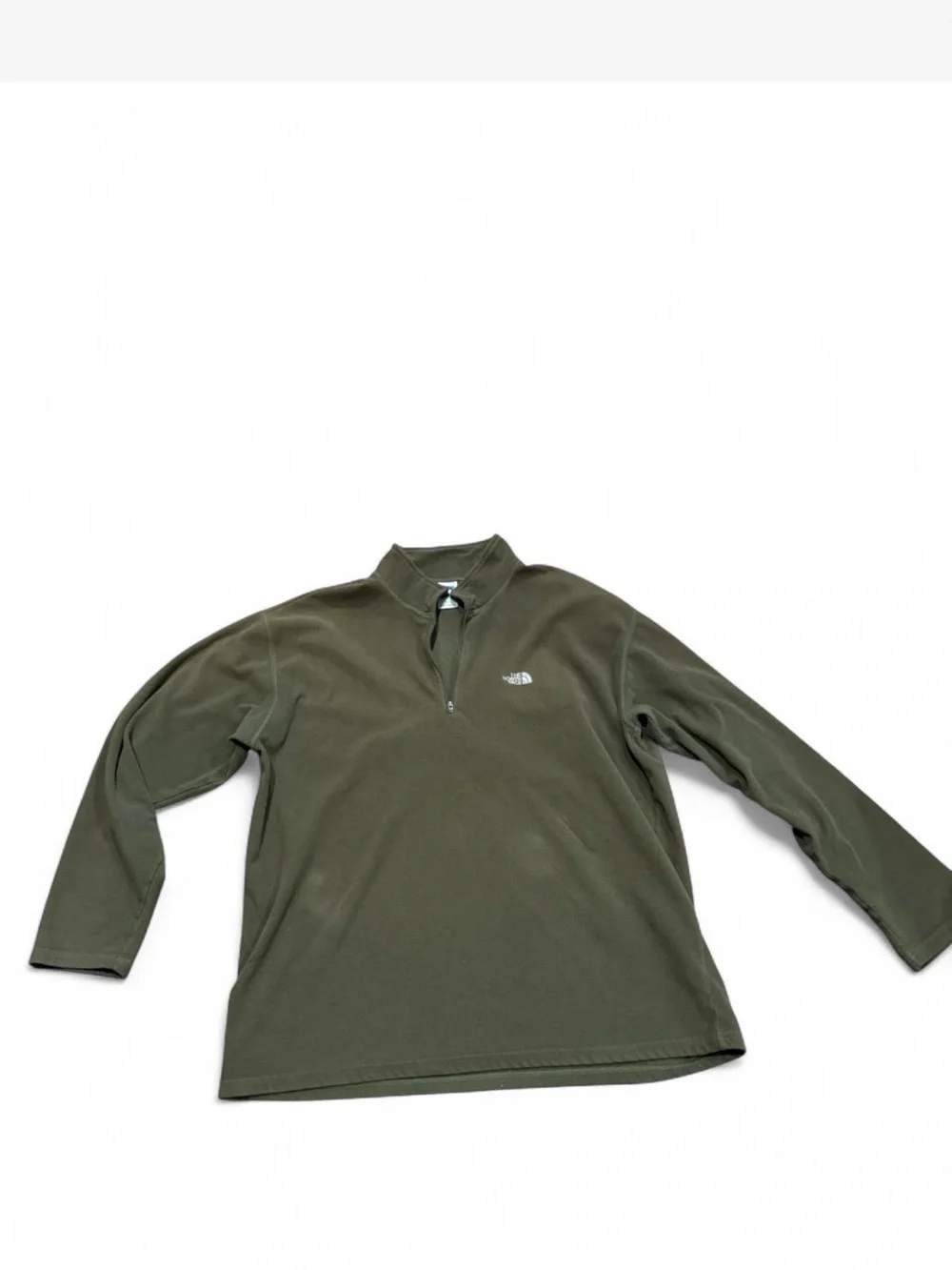 The North Face Men’s Olive Green Half-Zip Fleece Pullover